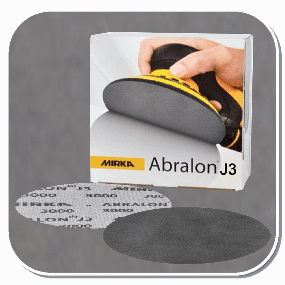 MIR-8M-203 Series Mirka Abralon J3 3" Grip Disc 1000 thru 4000 grit Box of 20