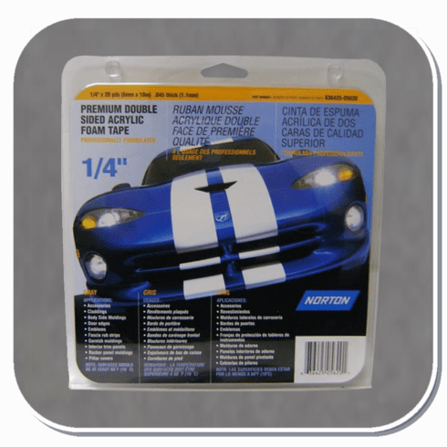 NOR-05620 1/4"X20ydX.045 Premium Double Sided Acrylic Foam Tape