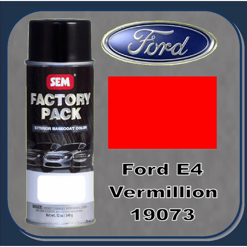 SEM-19073 SEM Factory Pack Basecoat Ford Paint Code E4 "VERMILLION" 12oz Aerosol