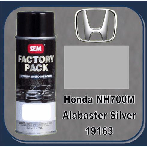 SEM-19163 SEM Factory Pack Basecoat Honda Paint Code NH700M "ALABASTER SILVER" 12oz Aerosol