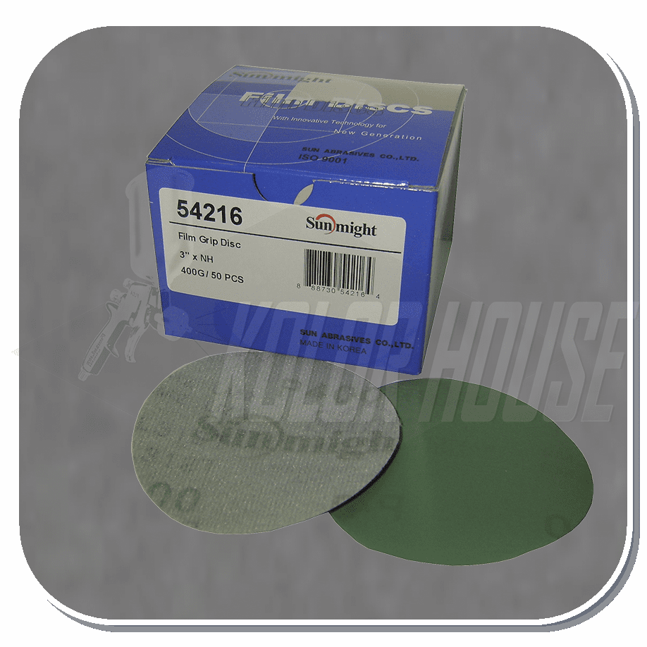 SUN.54216 3" VELCRO N.H. FILM DISC 400 GRIT(50/BX)
