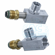 A/C Fitting Tee Block w/Swivel Nut #10