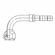 E-Z CLIP FITTING 90 DEGREE FEMALE O&#39;RING Ftg 8 Hose 10