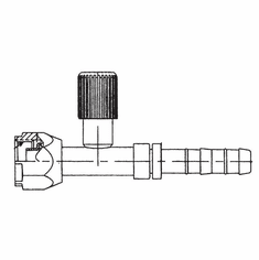 E-Z CLIP FITTING STRAIGHT FEMALE O-RING w/R134a PORT Ftg 8 Hose 8
