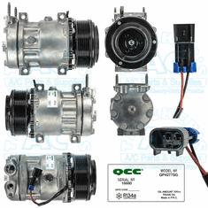 Que Sanden type Compressor OEM #: 3792438-C2