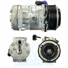 AC Compressor & 132mm Double V-Belt A/C Clutch Replaces Sanden Sd7h15 4626 4780 International Le1140 8022507 611043420 - BuyAutoParts 6002149
