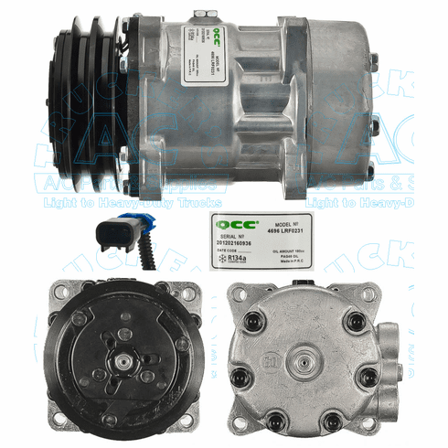 Sanden 4696 (QCC) Kenworth Peterbilt OEM# F69-1000 F69-6002-231 LF0231