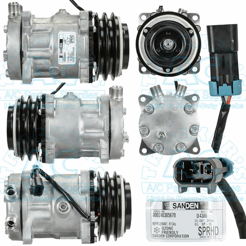 Sanden Compressor - Genuine - Manufacturer #: 4392 - Peterbilt Trucks