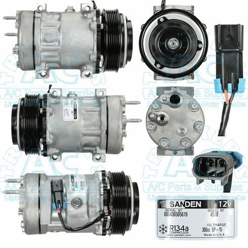 Sanden Compressor - Genuine Manufacturer #: 4546