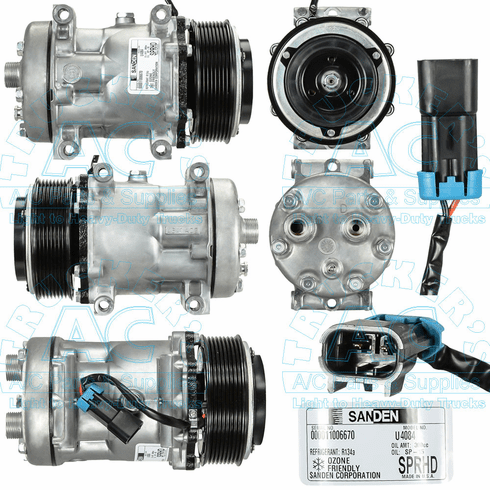 Sanden Compressor - Genuine - Manufacturer #: 4808 - Freightliner Trucks