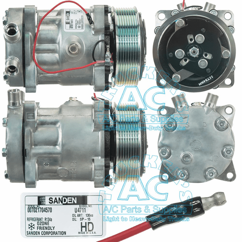 Sanden Compressor - Genuine OEM #: 4711-Substitute for 4660