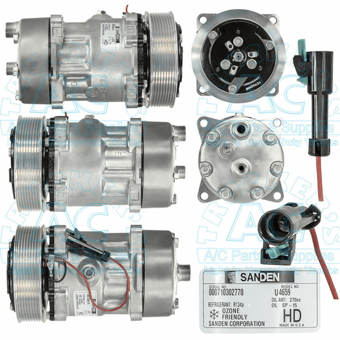 Sanden Compressor - Genuine OEM #: 8142556