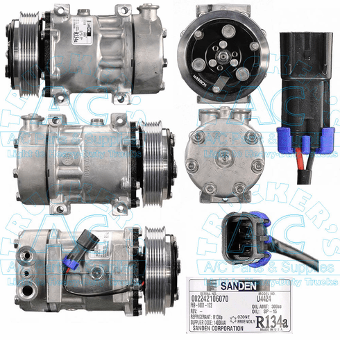 Sanden Compressor Genuine OEM #F69-6001-122 Peterbilt