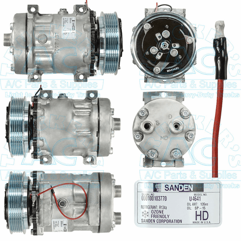 Sanden Compressor - Genuine OEM Grade #: 4641