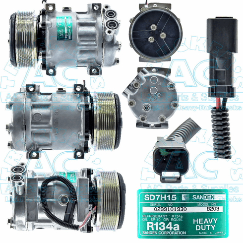 Sanden Compressor - Genuine OEM Grade #8203