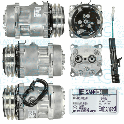 Sanden Enhanced Compressor  #: 4616