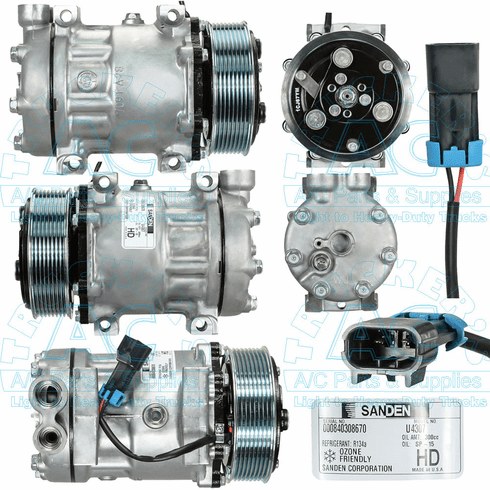 Sanden Genuine - #: 4307 - OEM #: SKI4307 - Freightliner Trucks