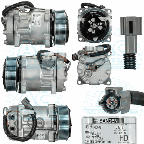 Sanden Genuine OEM #: XC4H-19D629AA - Ford/Sterling Trucks