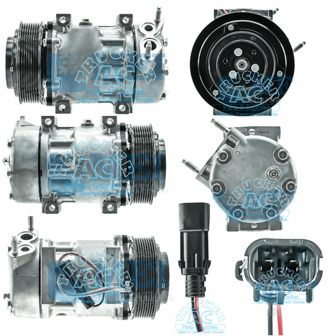 Sanden SHD Compressor w/clutch OEM #: F69-1027-113; 7751