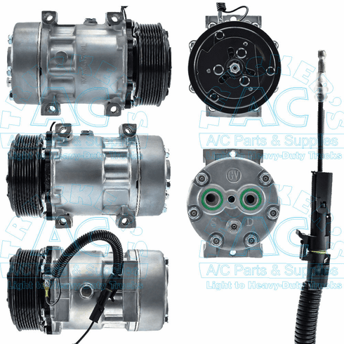 Sanden Style A/C Compressor - #4864 Multi-Fit