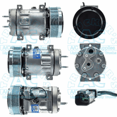 Sanden Style A/C Compressor - OEM#4291 / 4291338-9100 - Farm & Offroad