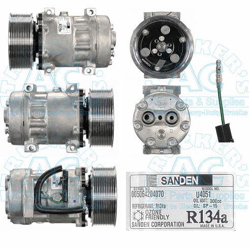 Sanden Universal Compressor # 4051 Model SD7E