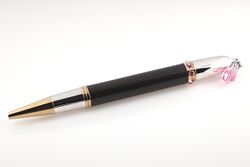 African Blackwood Diva Pen with Pink Crystal - Custom Order