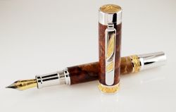 Amboyna Burl Imperial Fountain Pen 