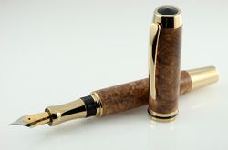 Black Ash Burl Gentlemen's Fountain Pen