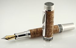 Black Ash Burl Imperial Fountain Pen - Custom Order