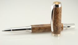 Black Ash Burl Jr. Gentlemen's Rollerball Pen - Custom Order
