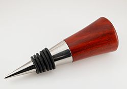 Bloodwood Wine Bottle Stopper #106