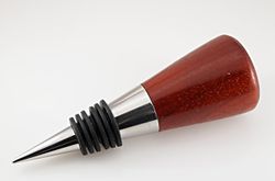 Padauk Wine Bottle Stopper
