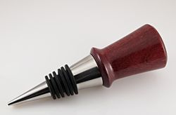 Purpleheart Wine Bottle Stopper #109