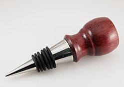 Purpleheart Wine Bottle Stopper #132