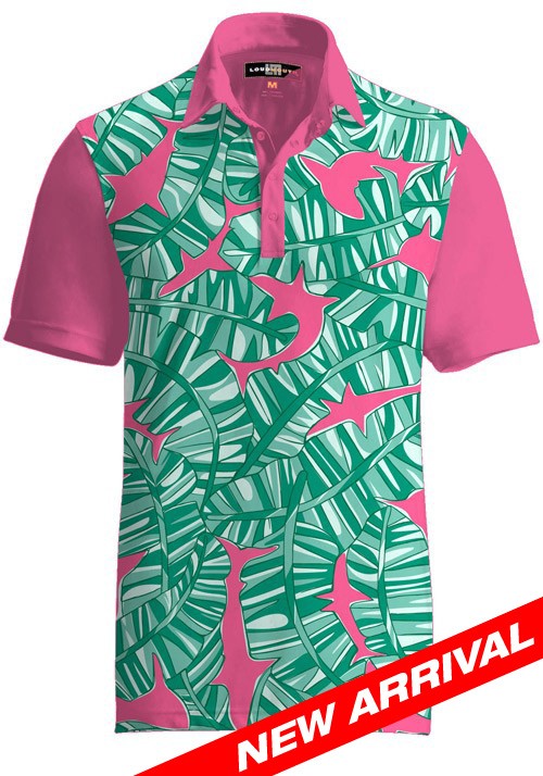 Loudmouth Golf Clothing Fancy Banana Beach Men's Golf Shirt by Loudmouth  Golf