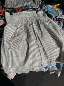 Gray Striped Shorts