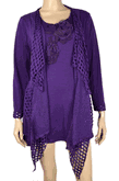 Pretty Angel Fish Net Top With Flower In Purple 10208 Also In Plus Size Pretty Angel Fish Net Top With Flower In Purple 10208 Also In Plus Size