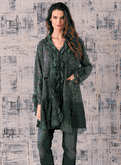 **** SALE **** Pretty Angel Long Sleeve Two Pockets Ruffle Lace Front Top **** SALE **** Pretty Angel Long Sleeve Two Pockets Ruffle Lace Front Top