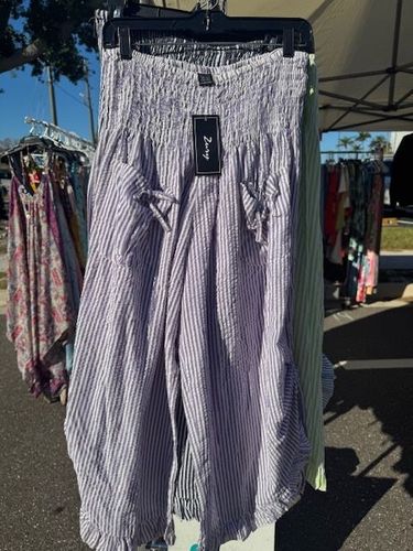 Purple Striped Pants