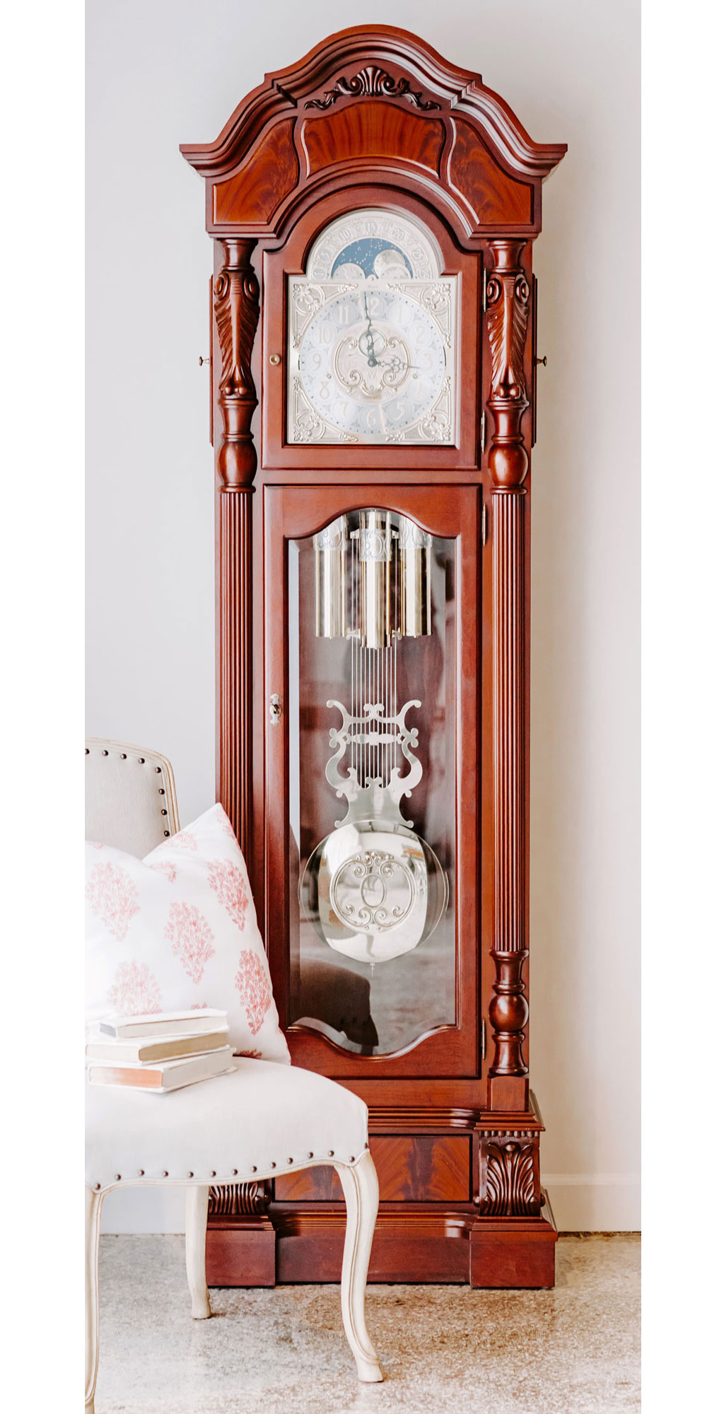 Anstead Grandfather Clock by Hermle Clocks Cherry Hermle