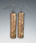 Half-Round Mokume Gane Earrings