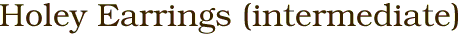 Holey Earrings (intermediate)