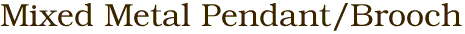 Mixed Metal Pendant/Brooch
