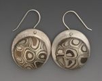 Mokume Gane Cabochin Earrings