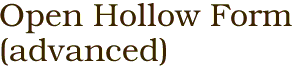 Open Hollow Form<BR>(advanced)