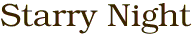 Starry Night