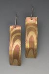 Woodgrain rectangular earrings