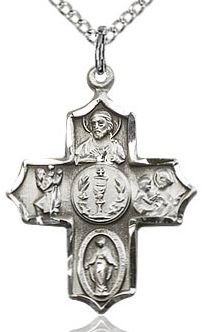 Communion 5-way Medal 925 Sterling Silver