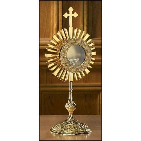 Cross Monstrance with Luna 17-3/4" High